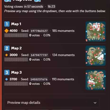 Rust Map Vote Bot