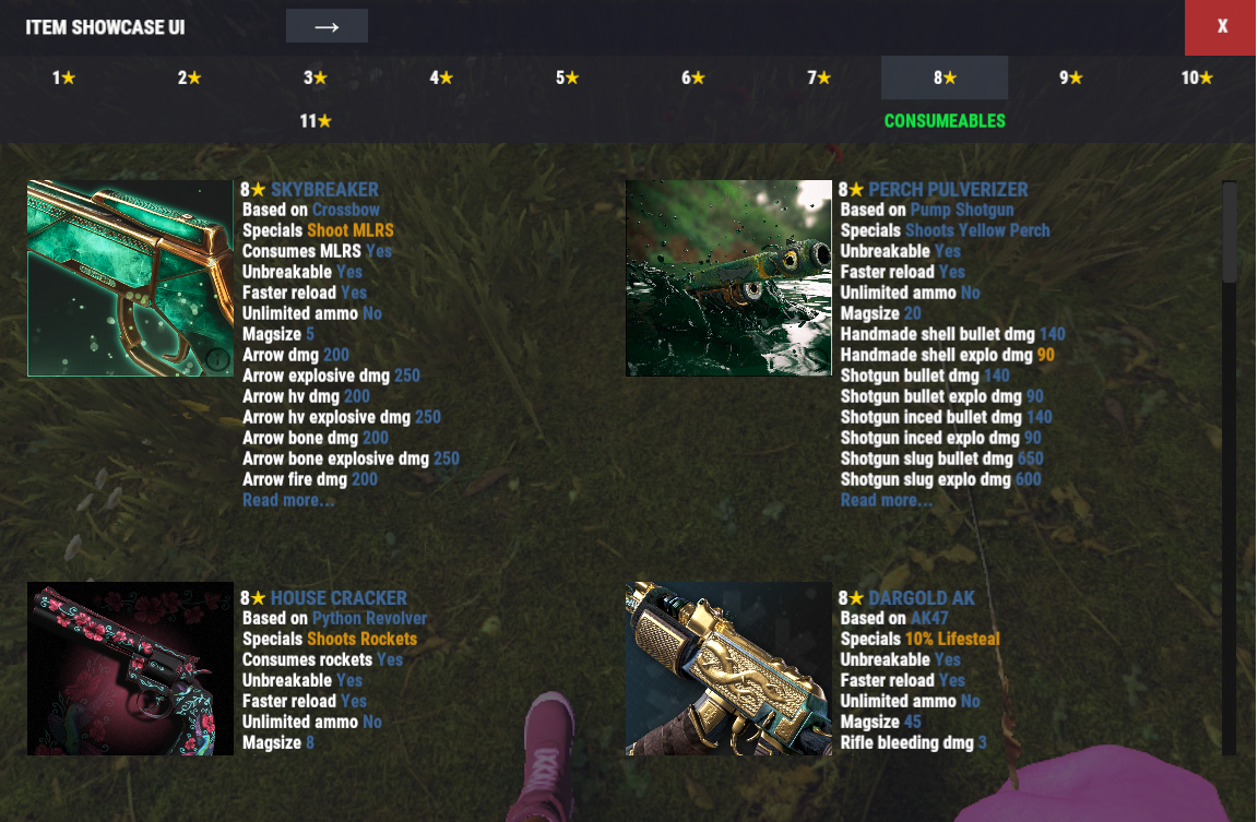 Item Showcase UI