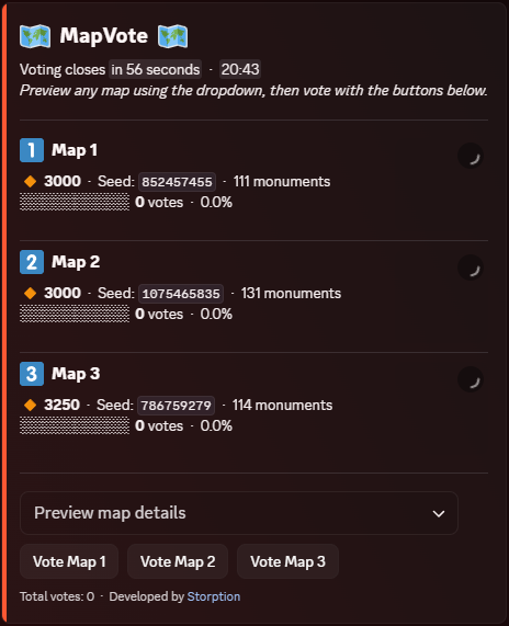 Rust Map Vote Bot